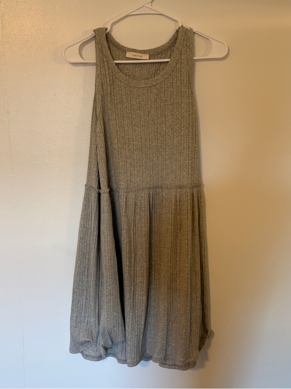 Ribbed Grey Entro Dress